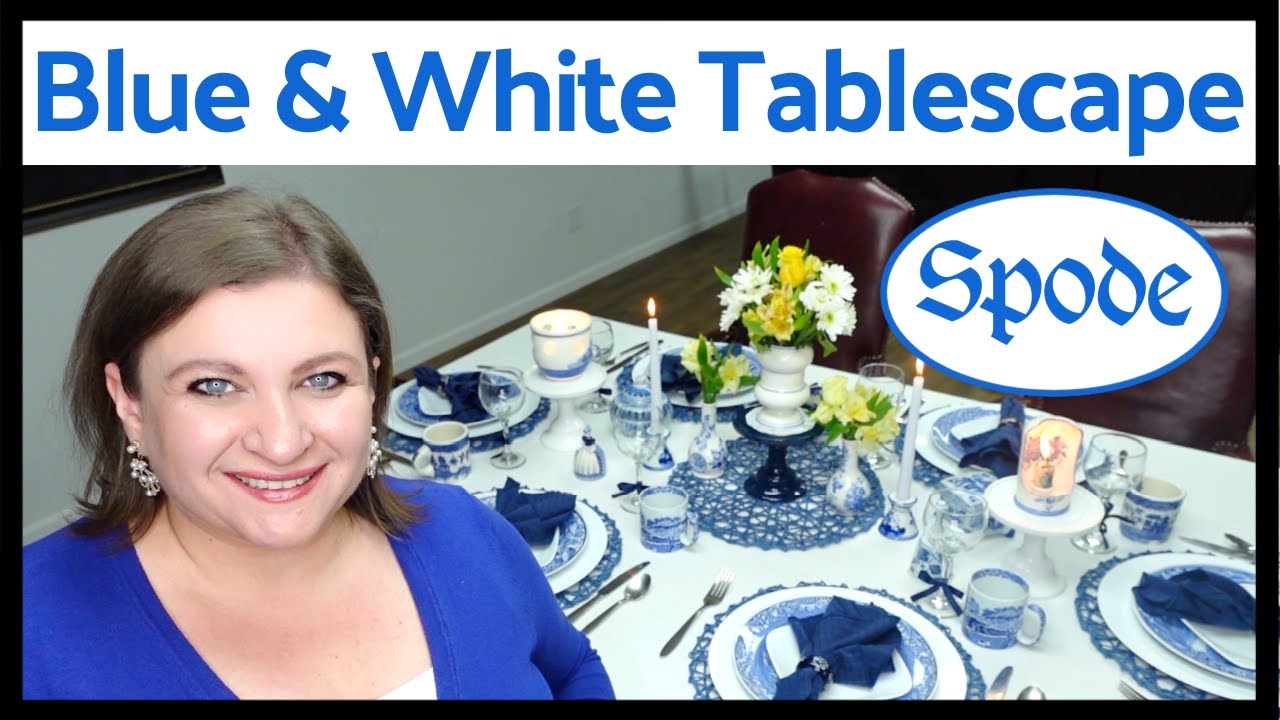 BLUE & WHITE TABLE SETTING | SPODE TABLESCAPE | CHINOISERIE DINNER DINING