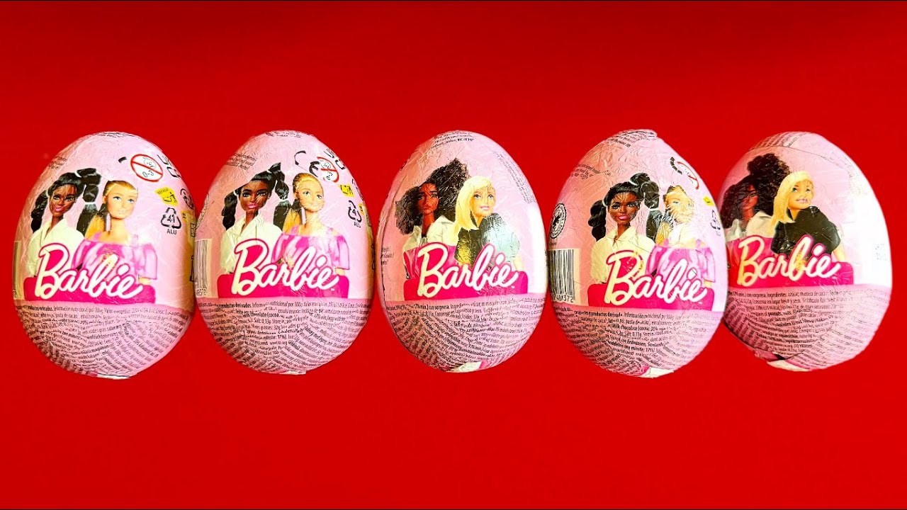 ASMR Opening BARBIE Chocolate Surprise Eggs with Toys