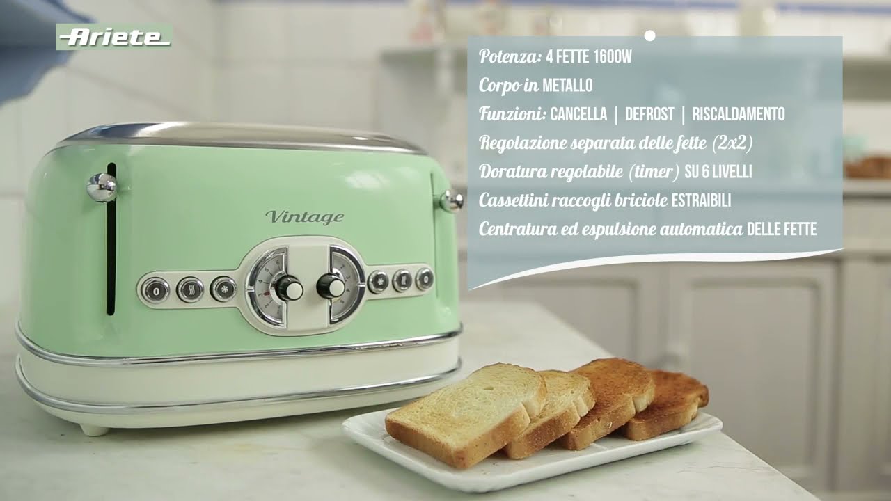 Ariete Vintage Toaster 4 Slices | 0155