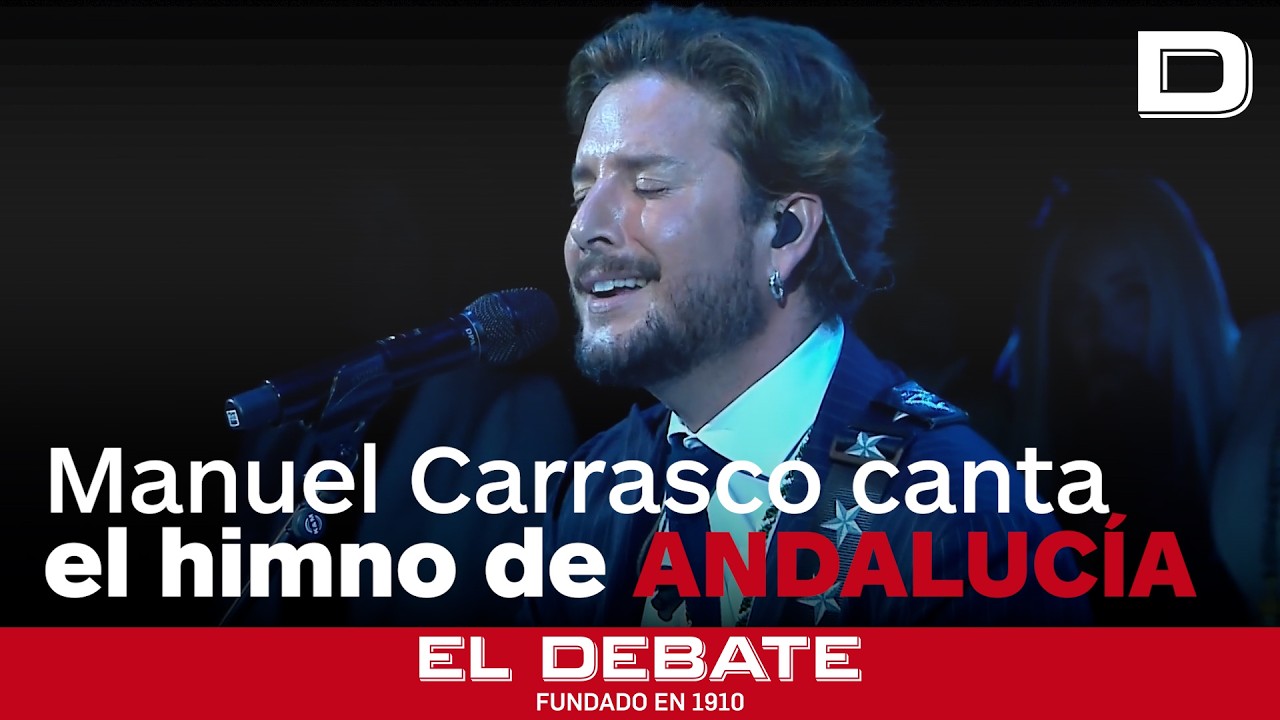 Manuel Carrasco interpreta el himno de Andalucía