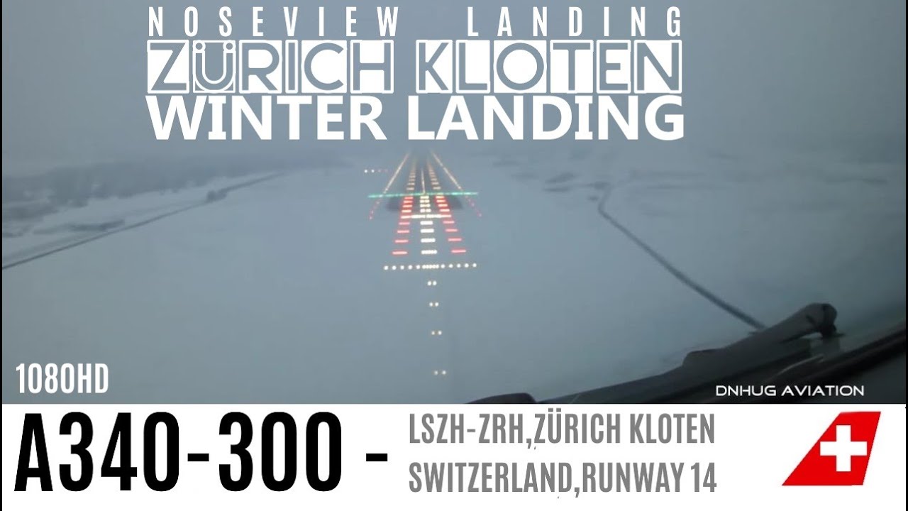 GREAT FULL WINTER Landing in the A340!