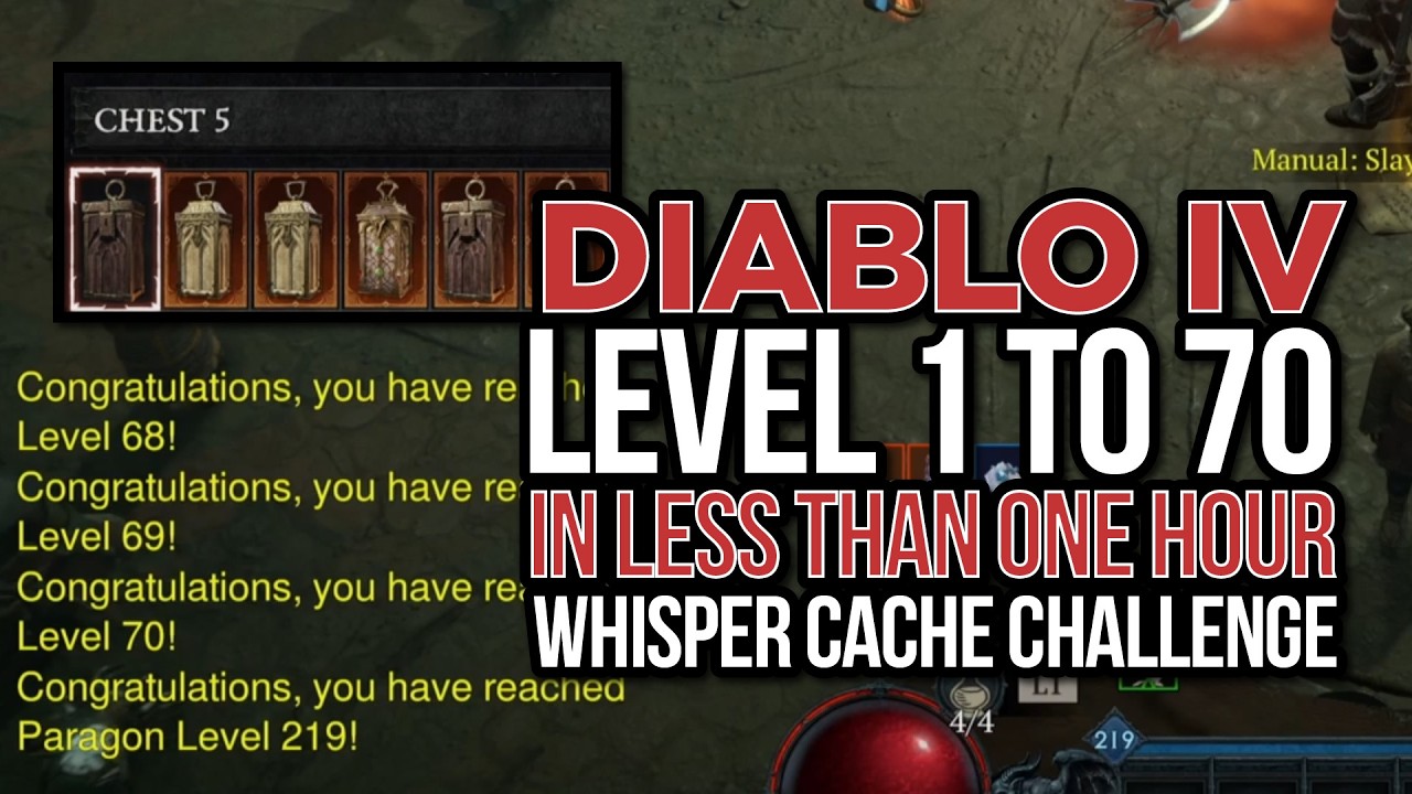 Самый быстрый способ прокачки дополнительных персонажей в Diablo 4? С 1 по 70 уровень за 1 час (п...