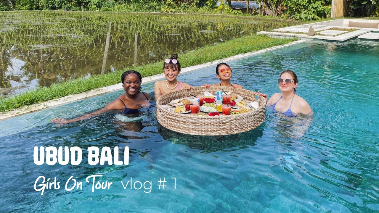 [ENG] Ubud, Bali 峇里島超美田野villa開箱, 我人生第一次騎機車, 烏布好吃餐廳 GIRLS ON TOUR (上) | VickyVickyChanChan