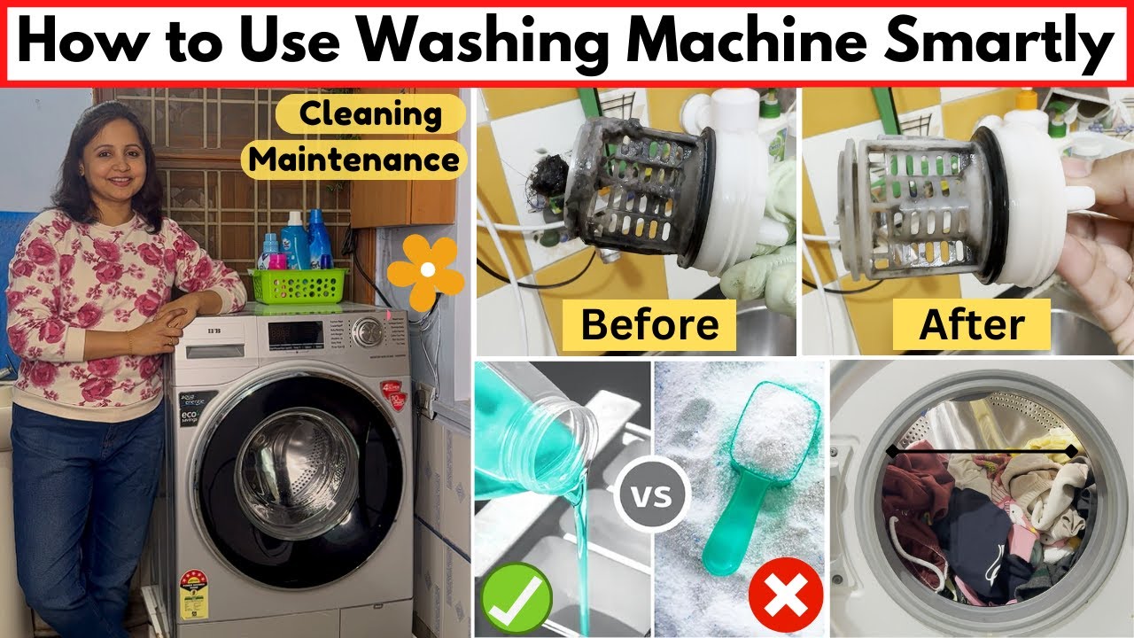 How to Use Fully Automatic Washing Machine Effectively | Washing Machine Cleaning | Urban Rasoi