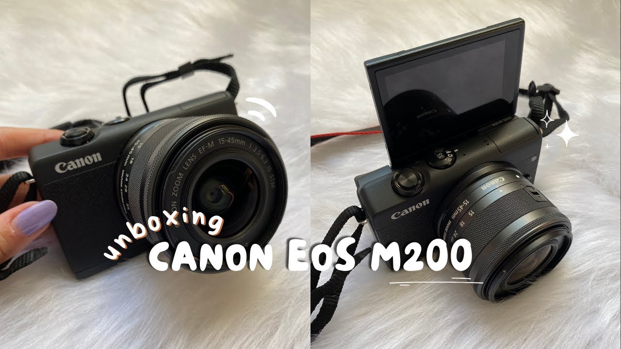 Unboxing Canon EOS M200 | Pontos positivos e negativos, vale a pena & o que estou achando 🤍📦