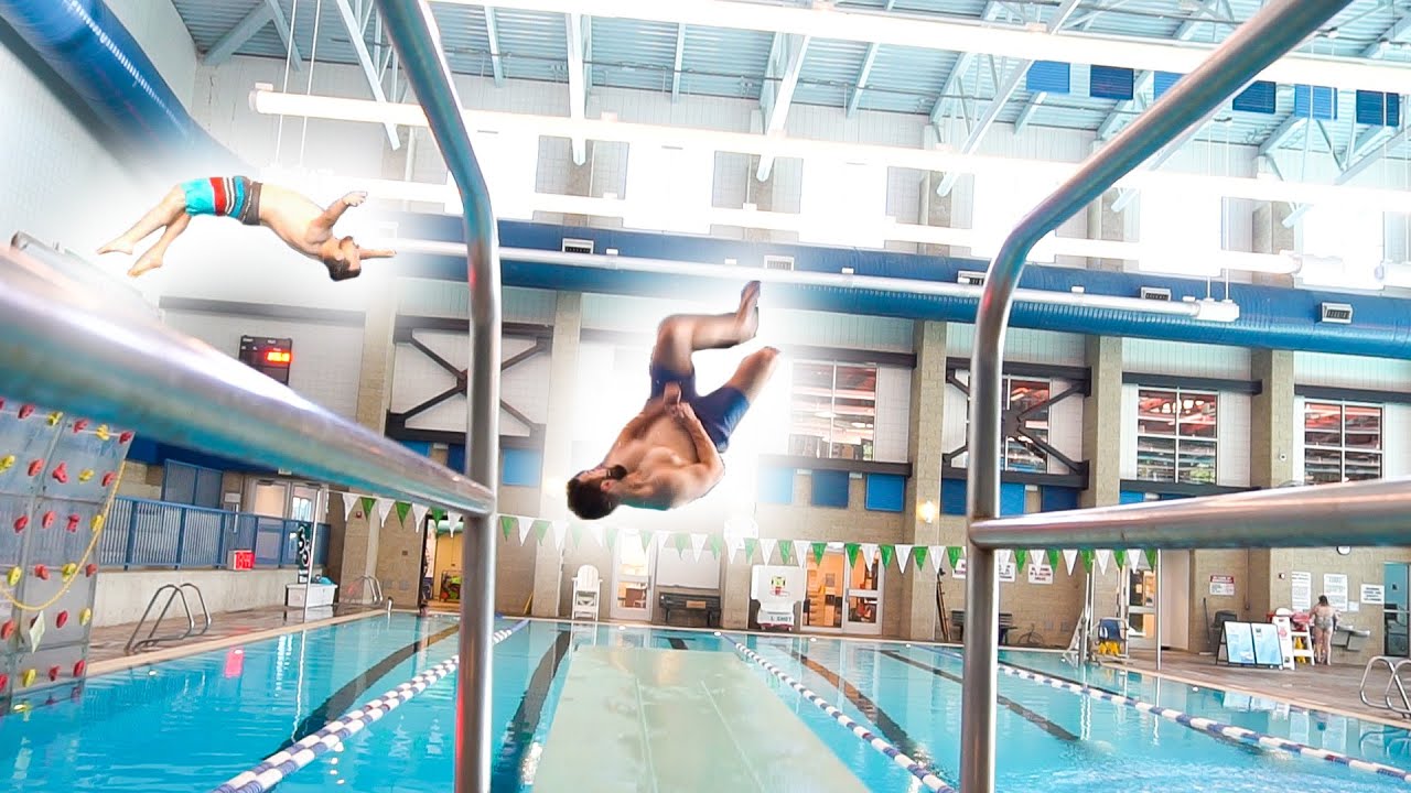 STILL GOT IT!  Dads Doing Sick Diving Board Tricks!! Kids first time on a DIVING BOARD!