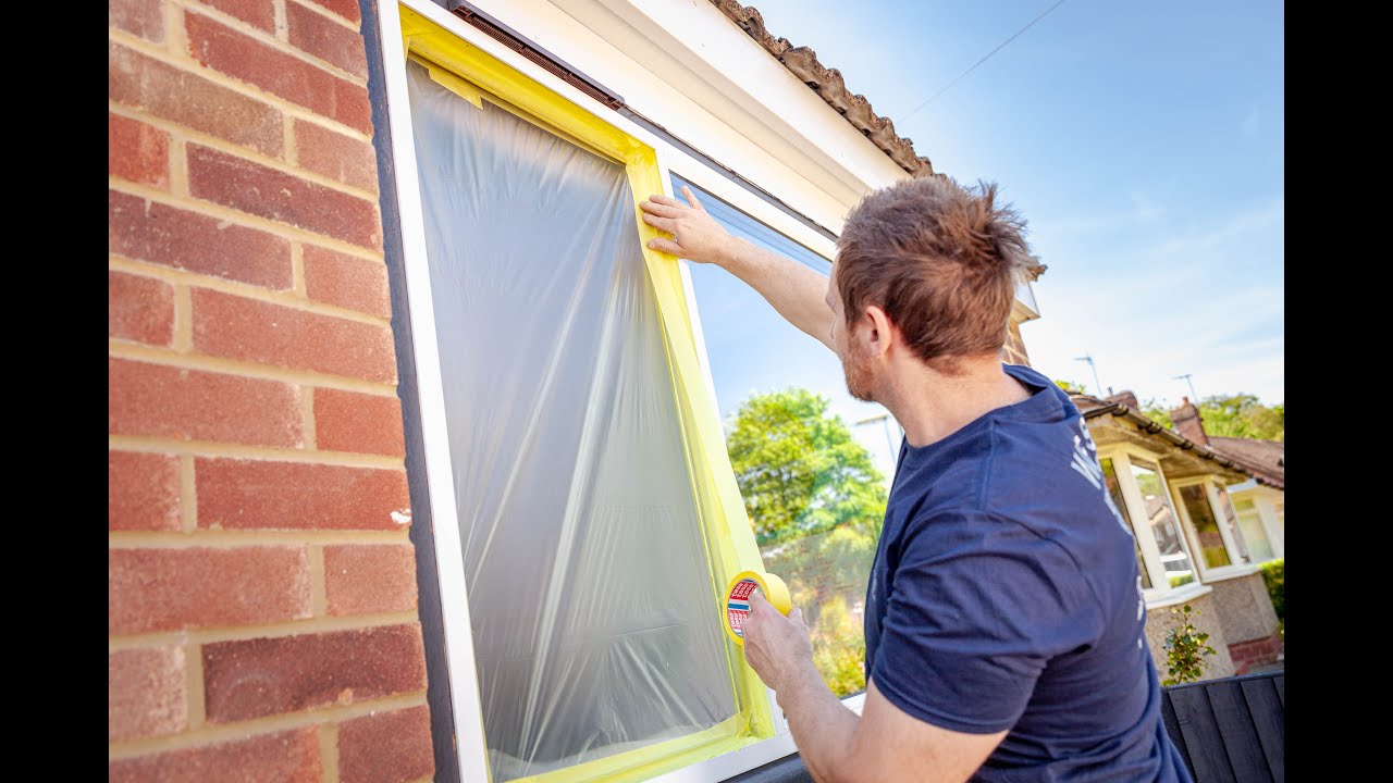 Spray Painting uPVC Window Frames