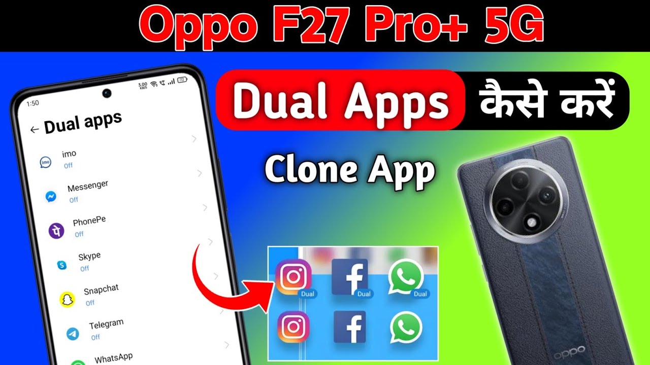 Oppo F27 Pro 5g Dual App Setting/ How to Create Dual Apps in Oppo F27 Pro 5g