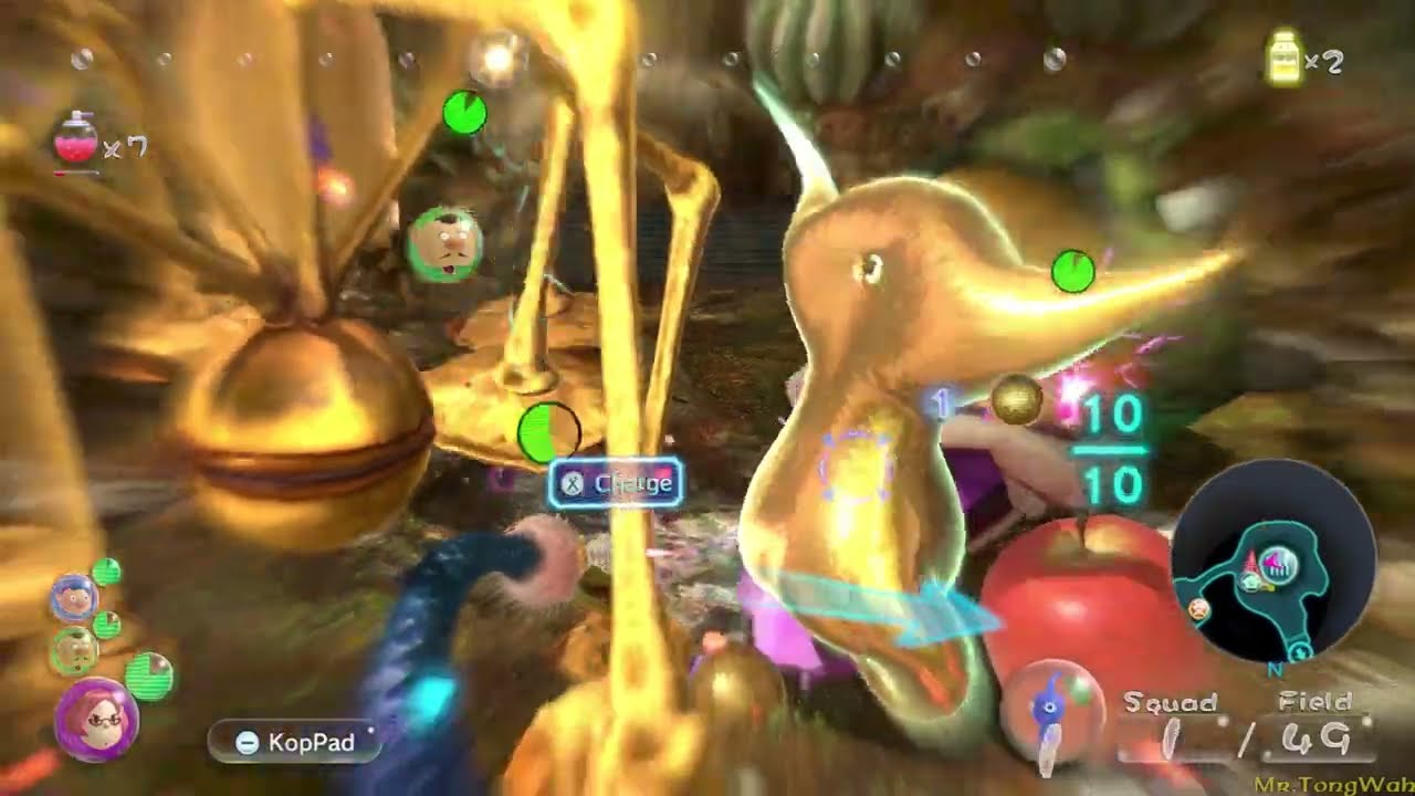 Pikmin 3 Deluxe Hack - Plasm Wraith Calls in Backup [True Final Bosses]