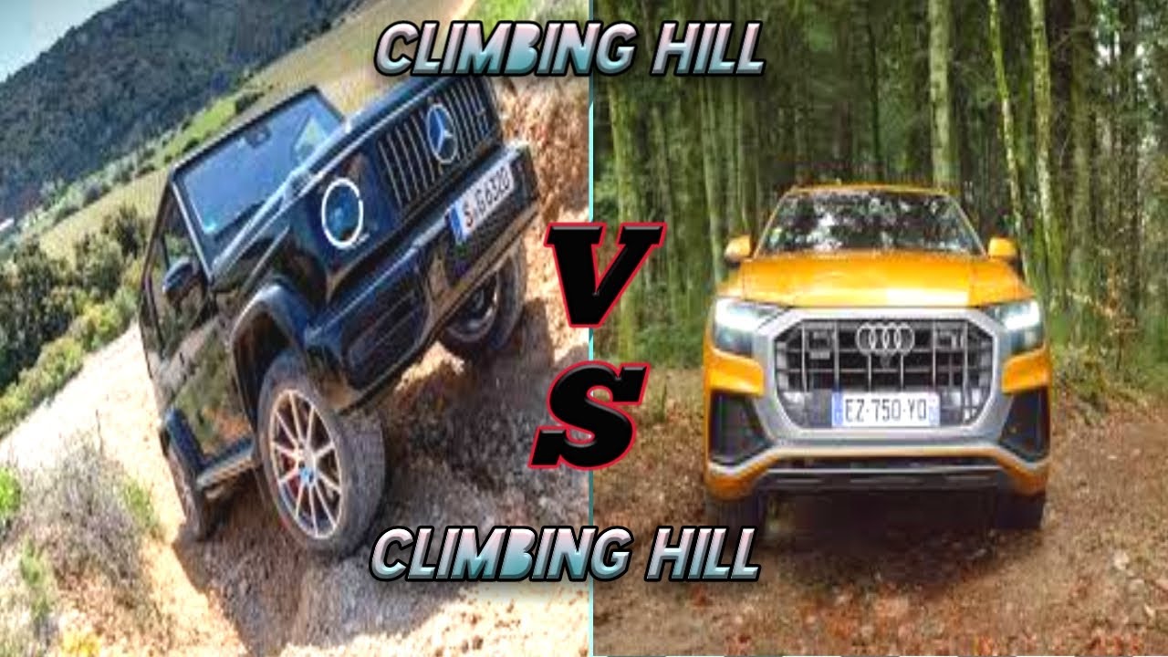 MERCEDES BENZ G CLASS 🆚 AUDI Q8🔥⚡CLIMB HILL🛣️🎏OFF ROAD❄️👑#viral #top #climbing