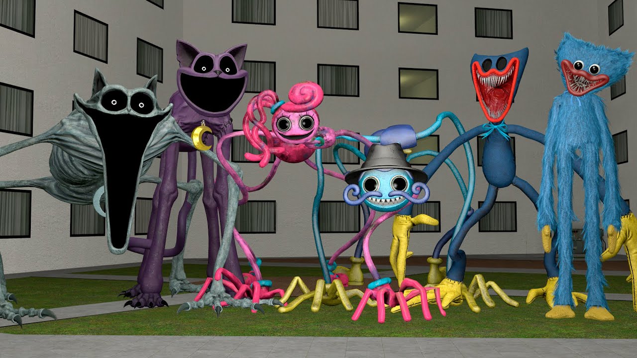 TEAM CATNAP VS TEAM LONG LEGS VS TEAM HUGGY WUGGY, SURVIVING POPPY PLAYTIME MONSTERS in Garry’s Mod!
