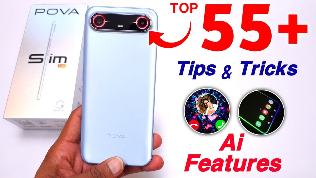 Tecno Pova Slim 5G Tips and Tricks | Hidden Features | TOP 55+