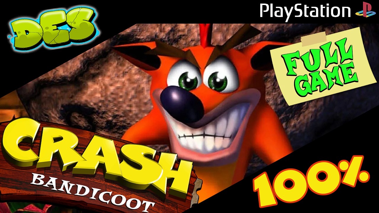 CRASH BANDICOOT - FULL GAME - 100% PS1