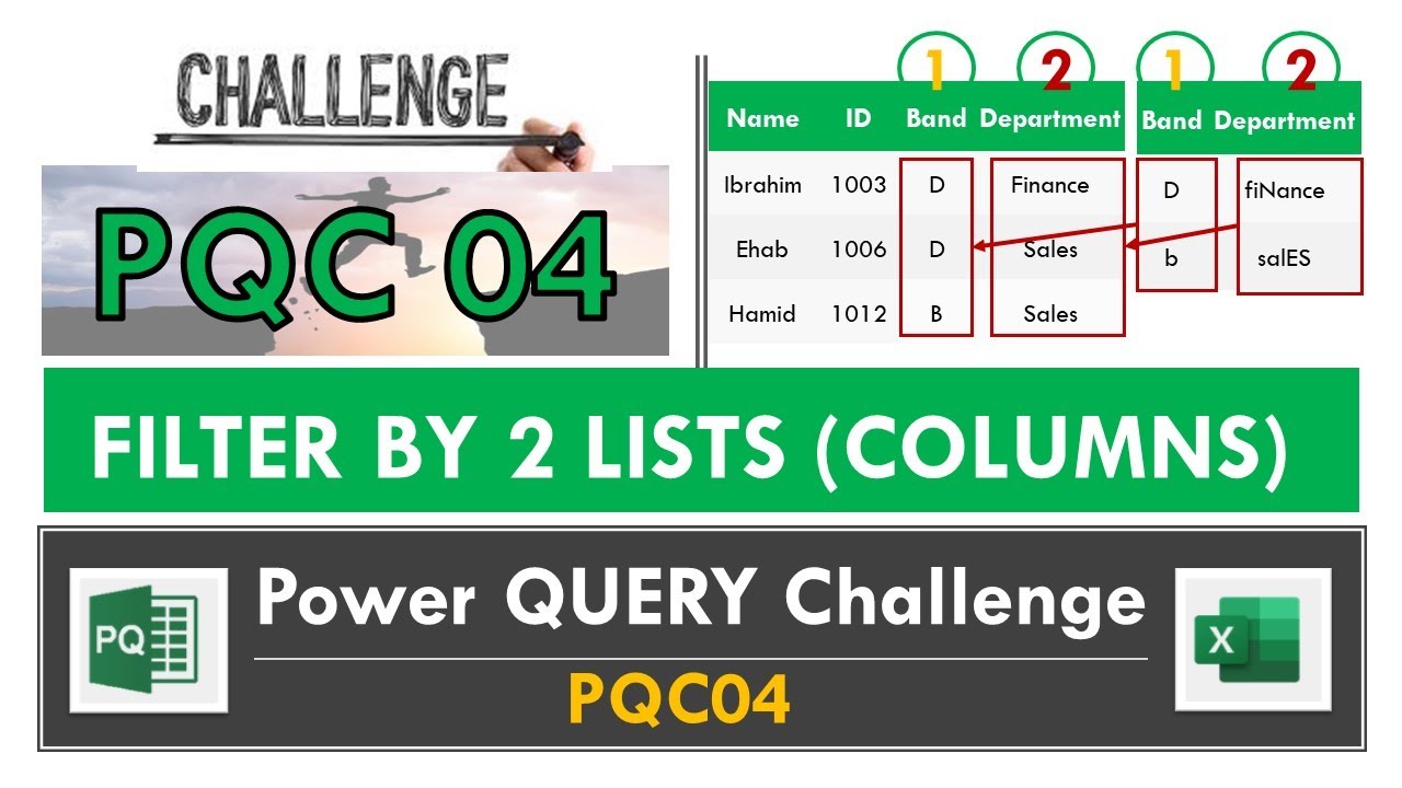 Power Query Challenge: FILTER BY More than one LIST OF VALUES (ignOre caSe seNsiTiviTy) (PQC04)