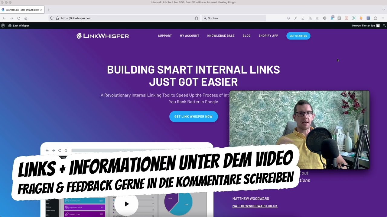 WordPress SEO Onpage interne Links / Verlinkungen mit LinkWhisper 🔗 Einfach automatisch Links setzen
