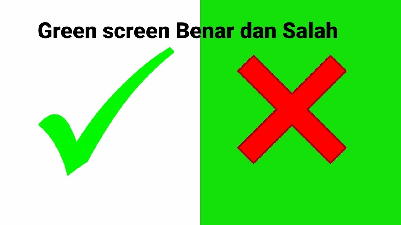 green screen correct and wrong