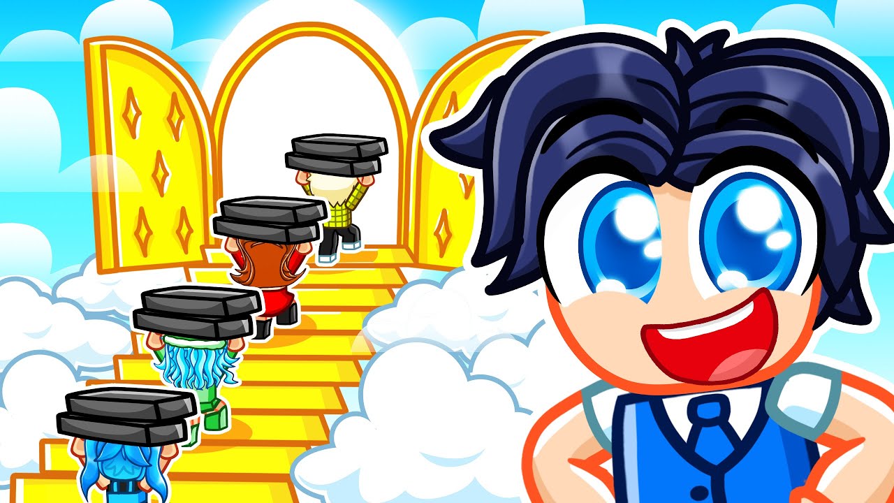 Building A Staircase To HEAVEN In Roblox!