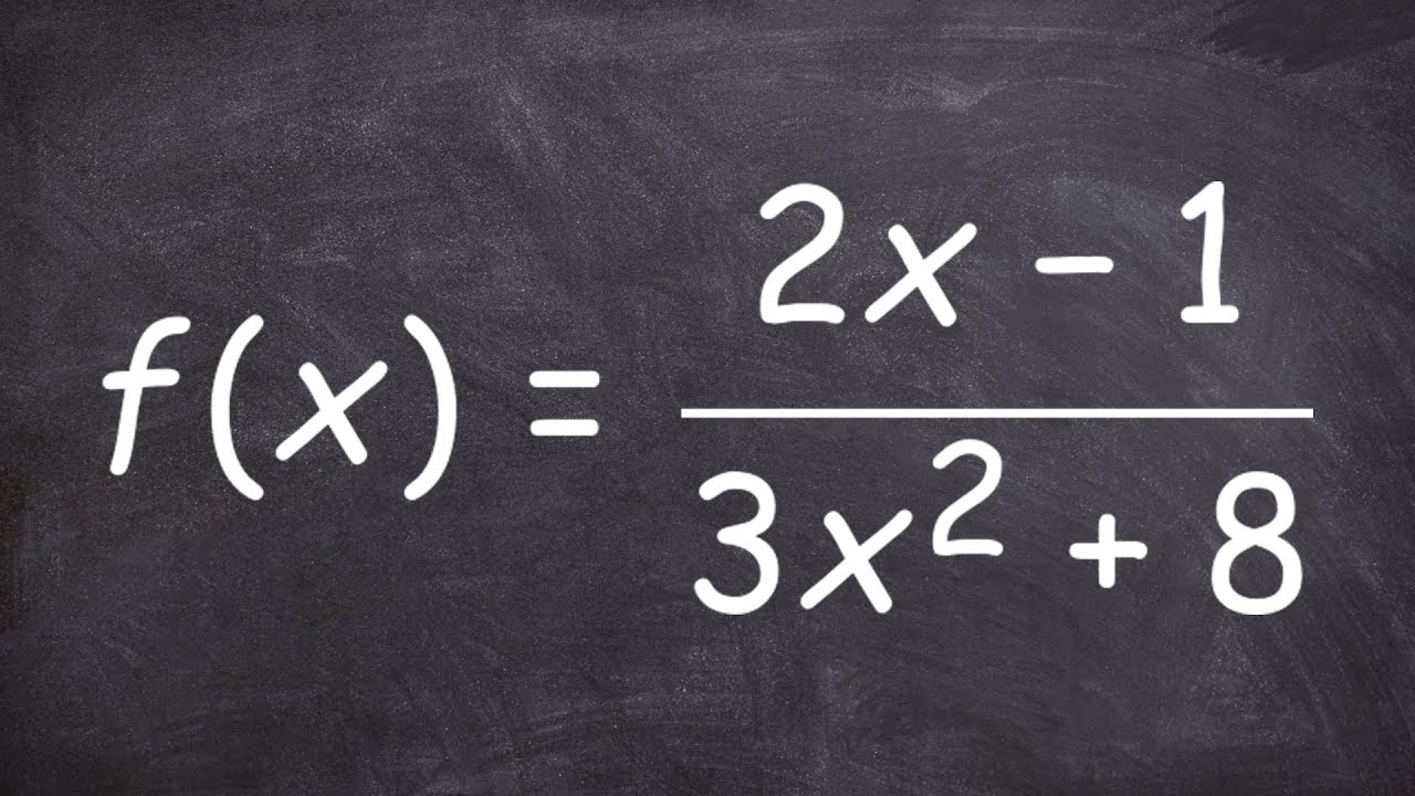 Determine the horizontal and vertical asymptotes