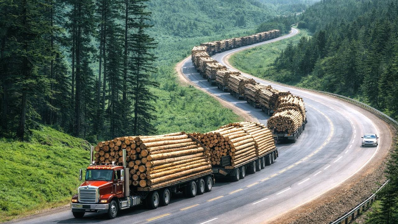 Extreme Oversize Log Transport | When Heavy Timber Pushes Trucks to the Limit