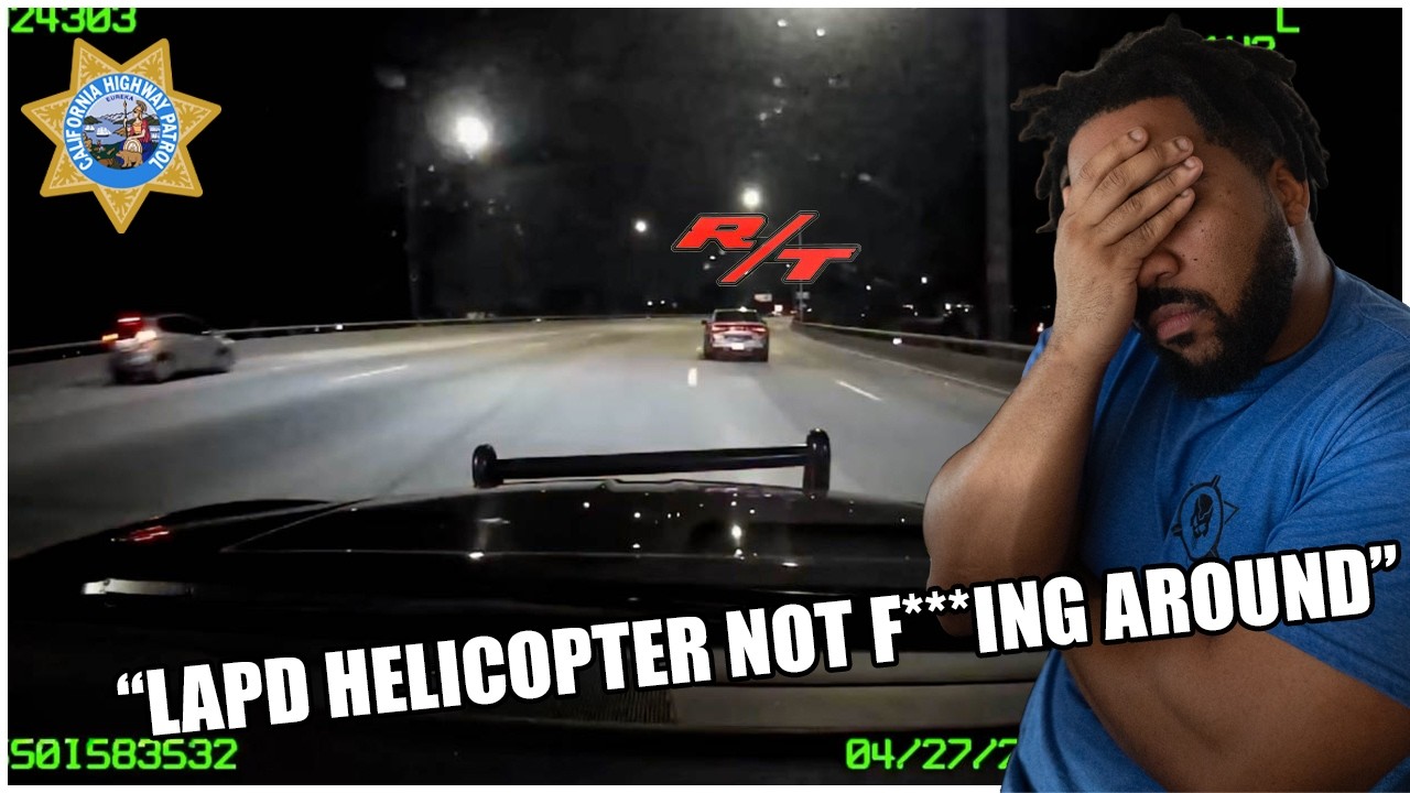 Charger RT F***S UP California Highway Patrol, but could NOT OUTRUN LAPD Helicopter!