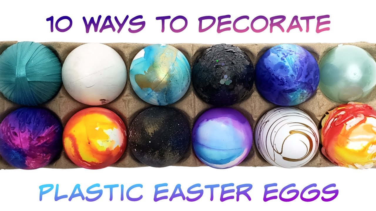 10 new and egg-citing ways to decorate your plastic Easter Eggs. #eastereggs