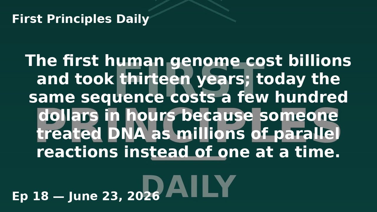 The first human genome cost billions and took thirteen years; today the same sequence costs a few...