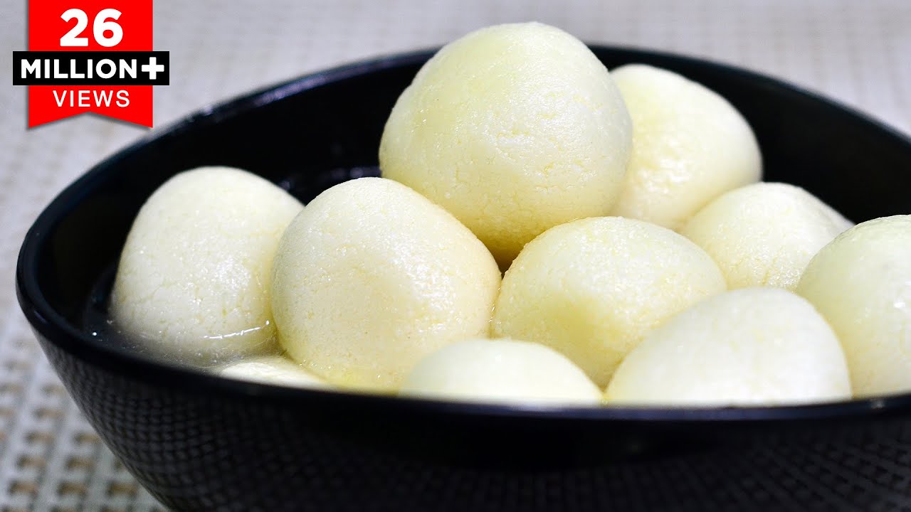 घर पर रसगुल्ले बनाने का एकदम आसान तरीक़ा | Sponge Rasgulla Recipe | Bengali Rasgulla
