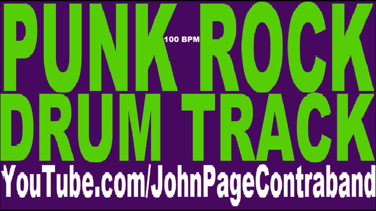 Punk Rock Drum Track 100 bpm FREE Backing for Guitar Bass