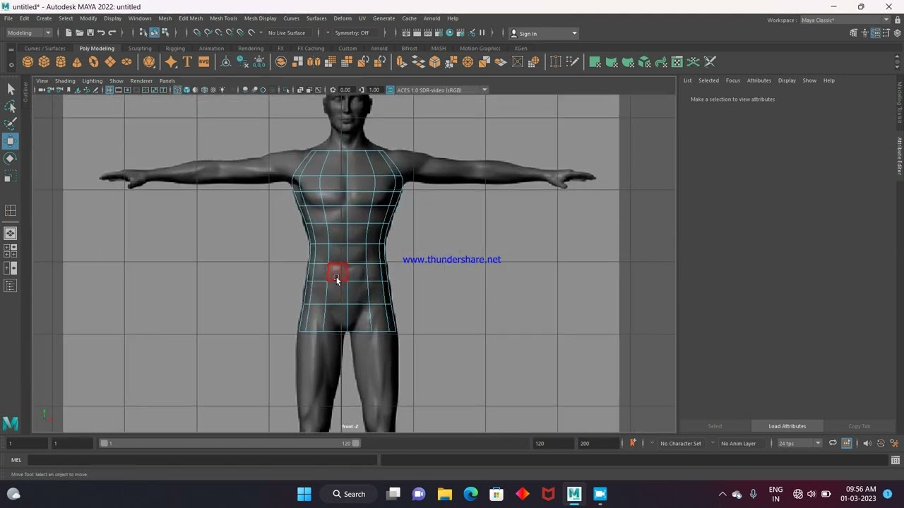 How to make Body in Maya || Body modeling in Autodesk maya