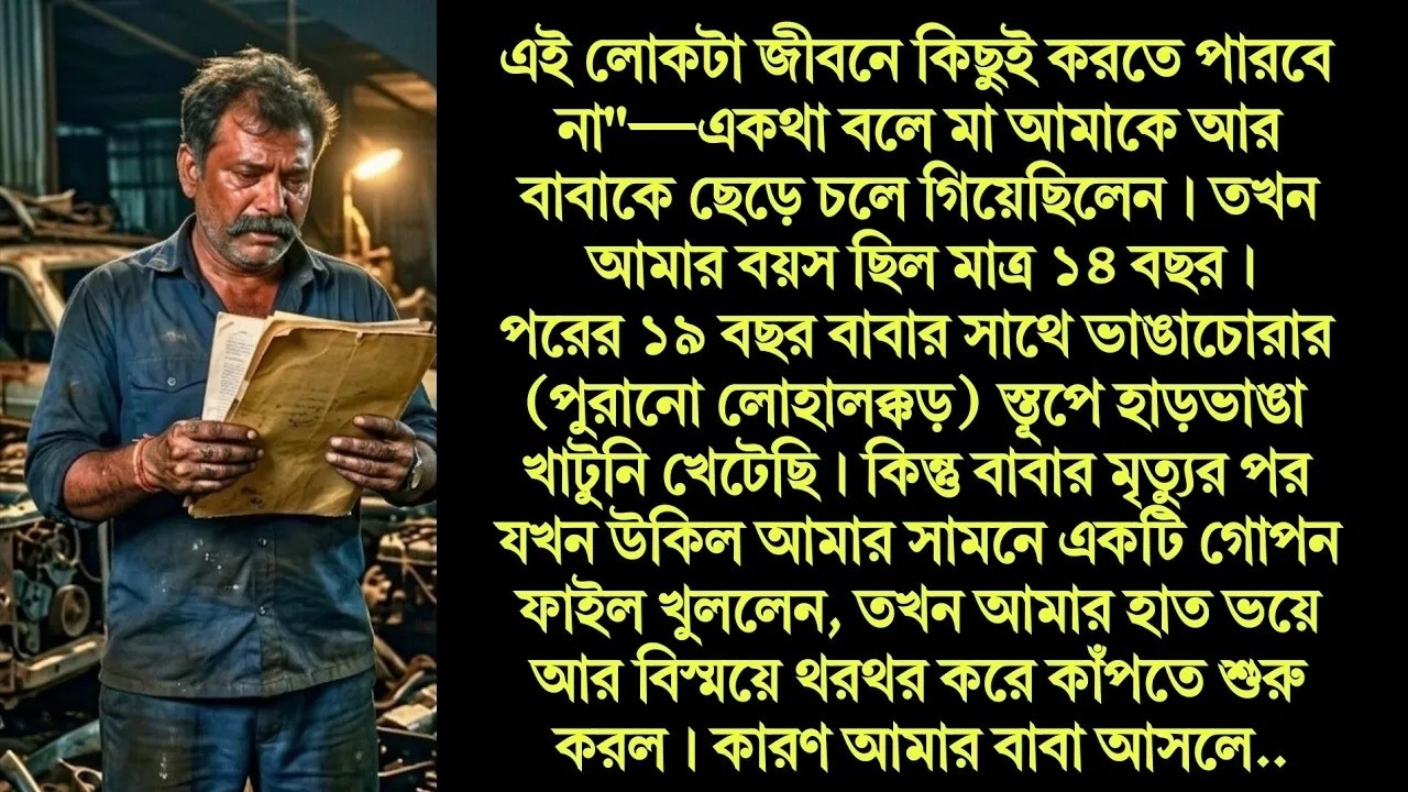 ১৯ বছর ভাঙার স্তূপে কাজ করার পর, বাবার সেই গোপন ফাইল যা বদলে দিল সব!