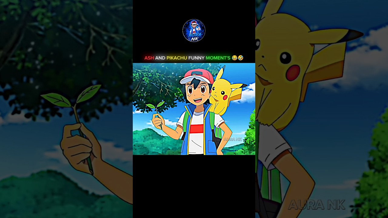 ASH AND PIKACHU FUNNY MOMENT'S 🤣 || ASH AND PIKACHU CORE #pokemon #shorts #anime