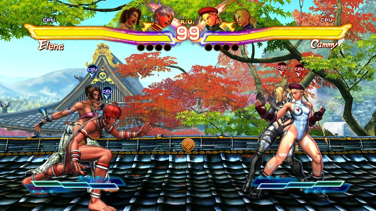 Elena & Christie vs Cammy & Nina Street Fighter X Tekken!