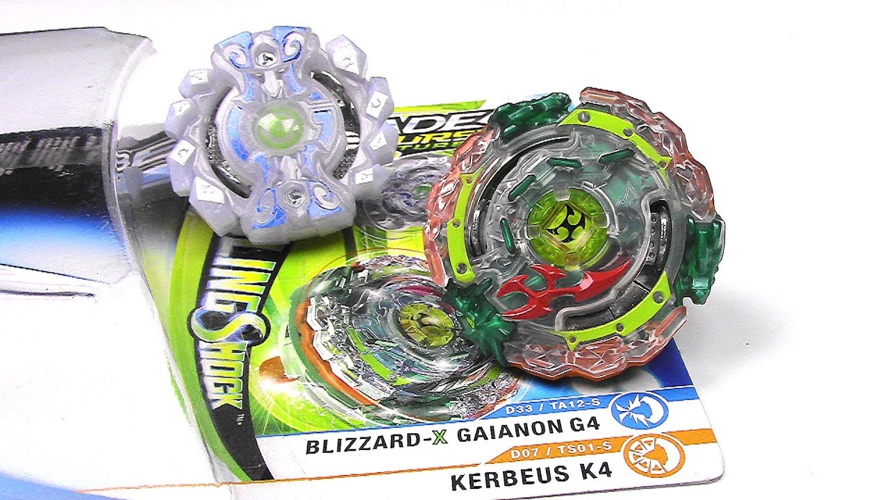 KERBEUS K4 & BLIZZARD-X GAIANON G4 DUAL PACK | Beyblade Burst Turbo SlingShock