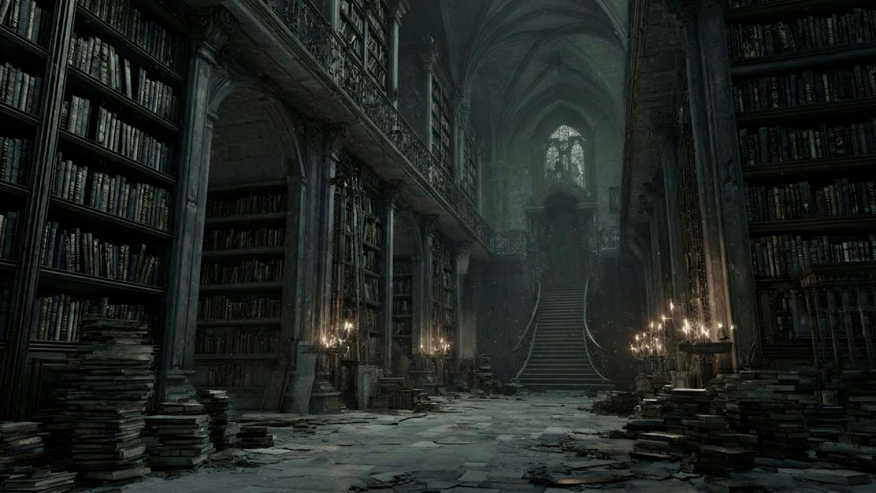 𝔚𝔥𝔦𝔰𝔭𝔢𝔯𝔰 𝔬𝔣 𝔈𝔱𝔢𝔯𝔫𝔞𝔩 𝔚𝔦𝔰𝔡𝔬𝔪 ~ Dark Academia Spiritual Piano Music in a Dark Library