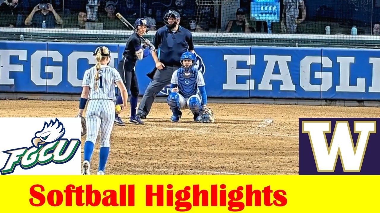#4 Washington vs Florida Gulf Coast Softball Game Highlights, Feb 20 2024