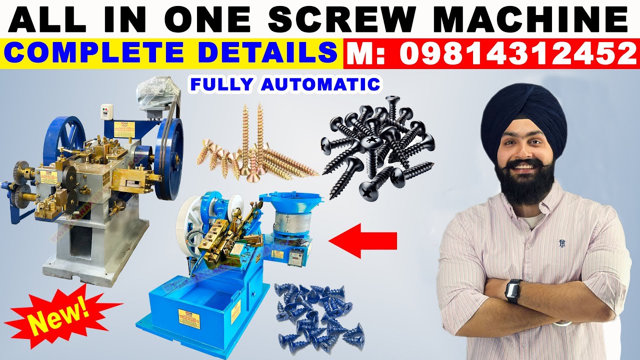 Full Automatic Screw Making Machine 😍👌 | Screw Making Machine Price | M: 9814312452 | Screw Business