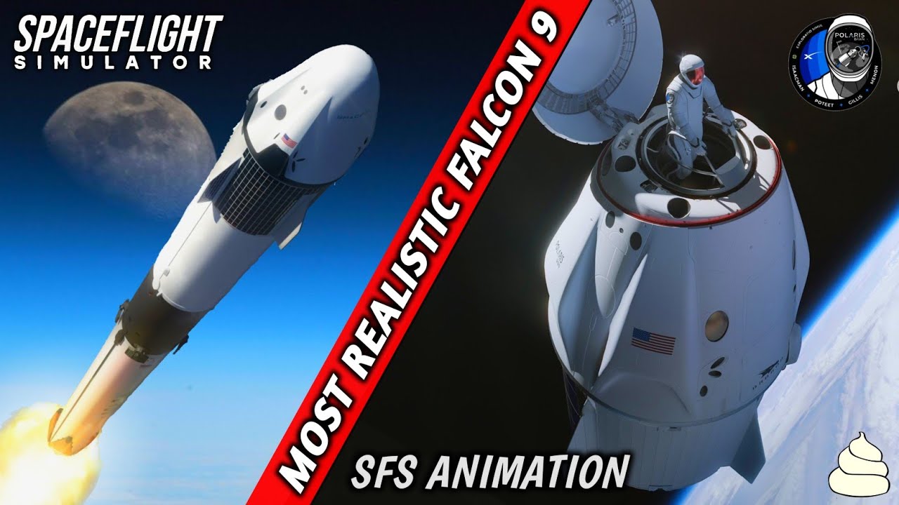 Most Realistic SpaceX Falcon 9 Crew Dragon Launch To Landing in Spaceflight Simulator
