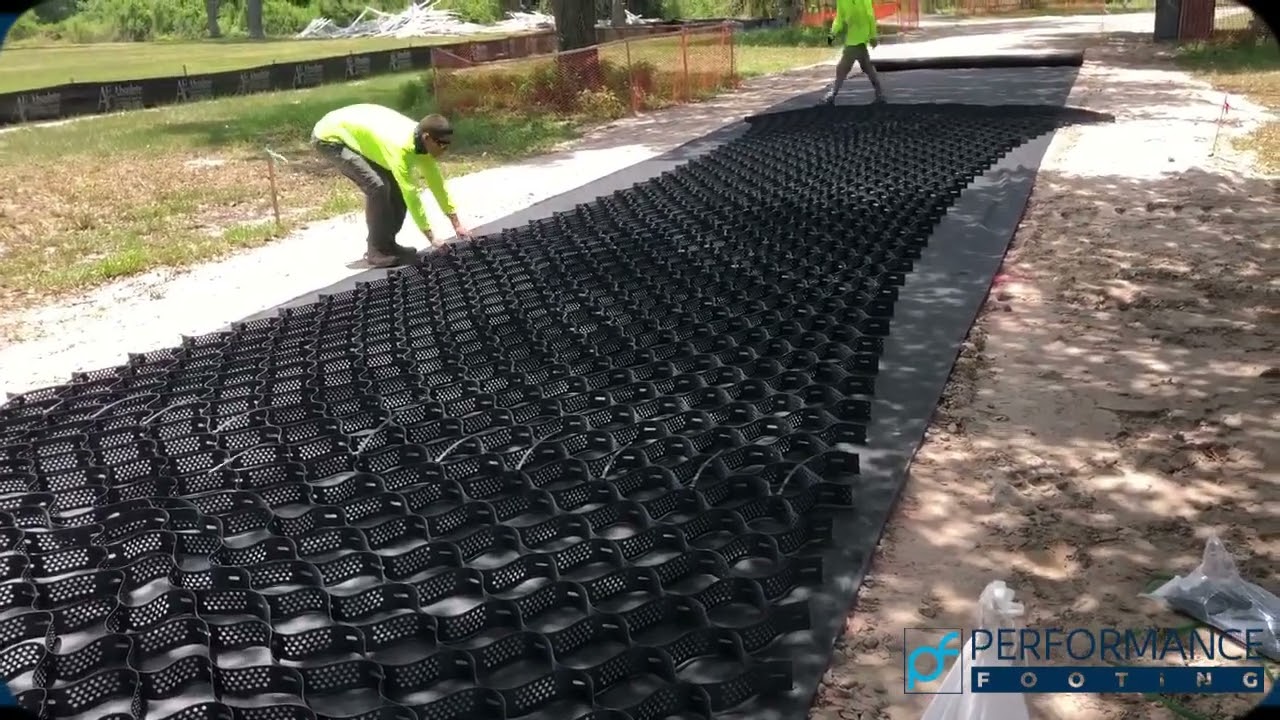 BaseCore geo ground grid panel installation