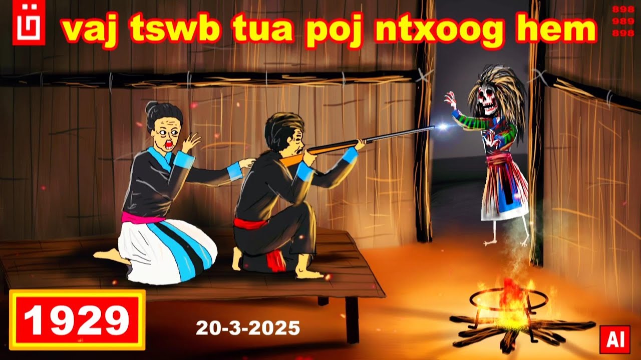 dab hais hmoob - 1929 - 20-3-2025 vaj tswb tua poj ntxoog hem pem teb, คืนที่นอนอยู่ไร่, At The Farm