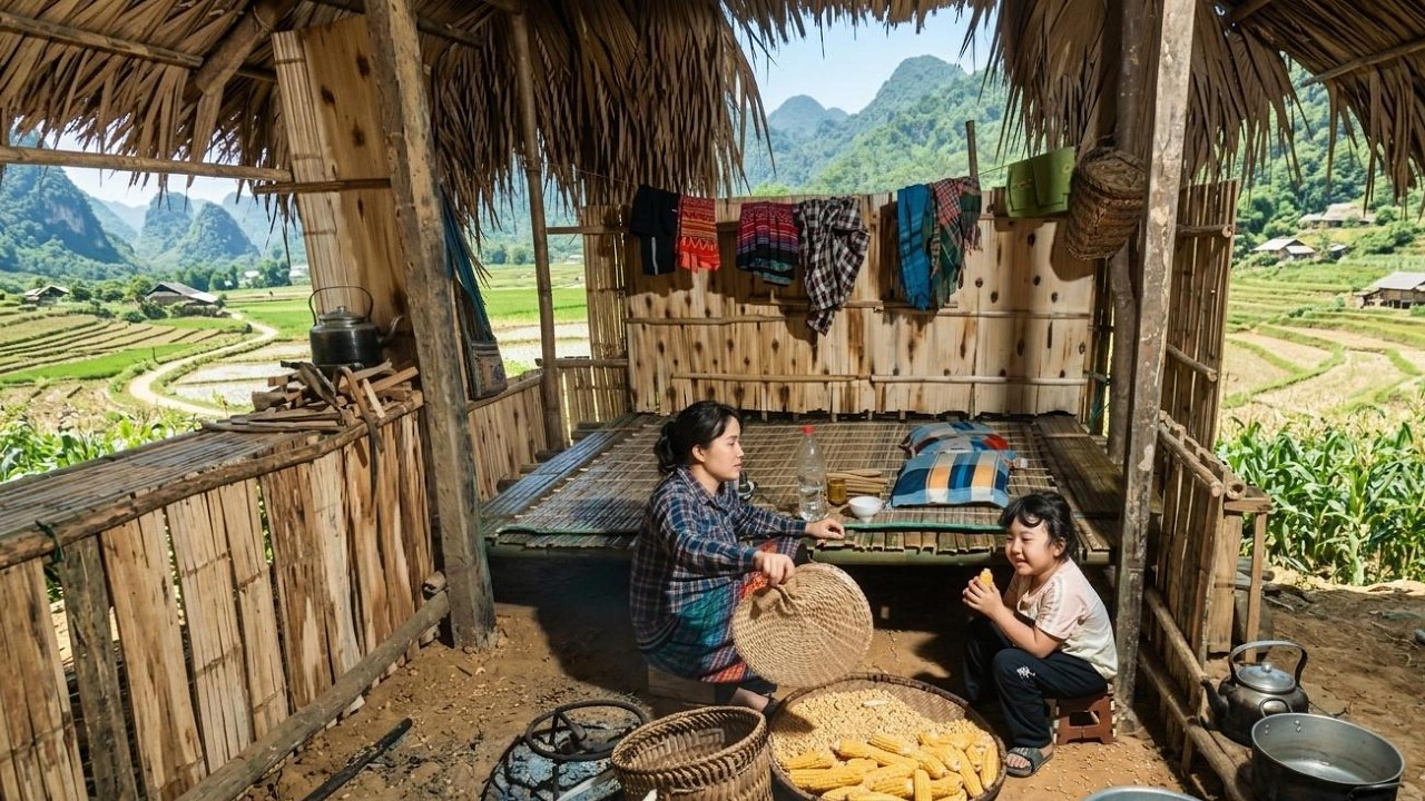 Single Mother and Little Daughter Work Late at Night &ndash; A Heartwarming Story of Love & Hard Work ❤️