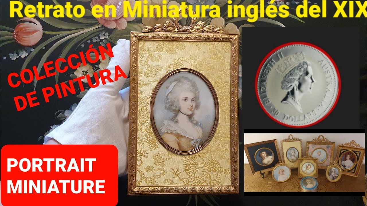 🎨 RETRATO INGLÉS en miniatura original del XIX/ PORTRAIT MINIATURE MARY BERRY