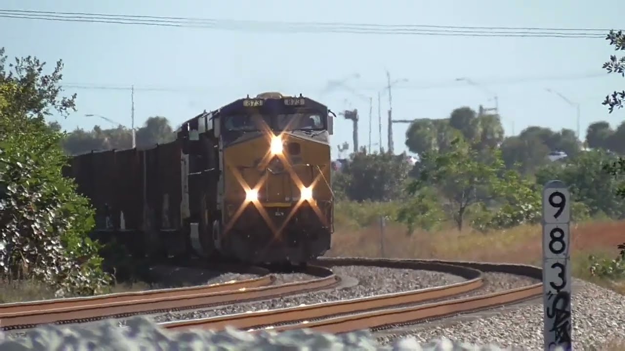 CSX Freight Train M852-27 North At Boynton Beach 2-27-26