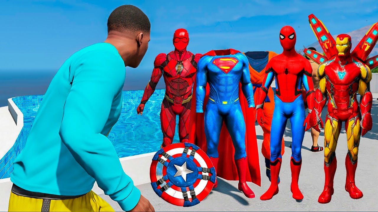 PEGUEI AS ROUPAS DE SUPER HERÓIS NO GTA 5!!! - O FILME