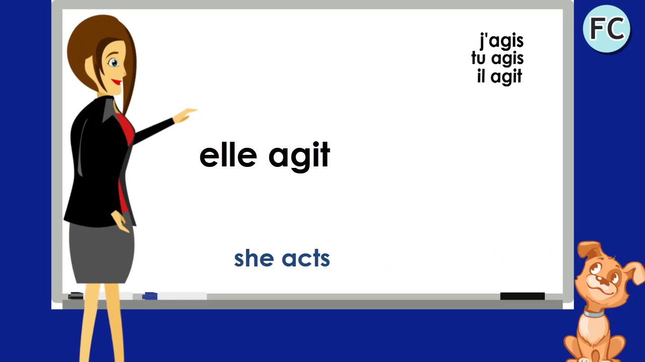 Le Verbe Agir au Présent - To act Present Tense - French conjugation