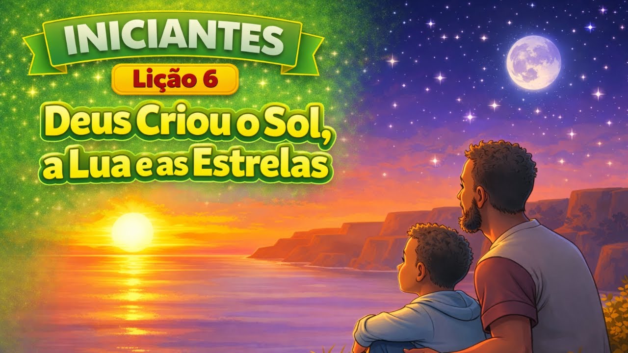Lição 6 - Deus Criou o Sol, a Lua e as Estrelas | Classe dos Iniciantes | 1º Trimestre - Ano A