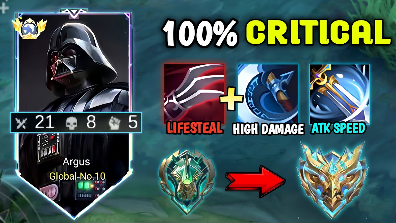 WTF!!ARGUS FULL CRITICAL AUTO UNLIMITED PASSIVE 🔥| GAMEPLAY ARGUS REVAMP AND BEST BUILD S35 |#mlbb