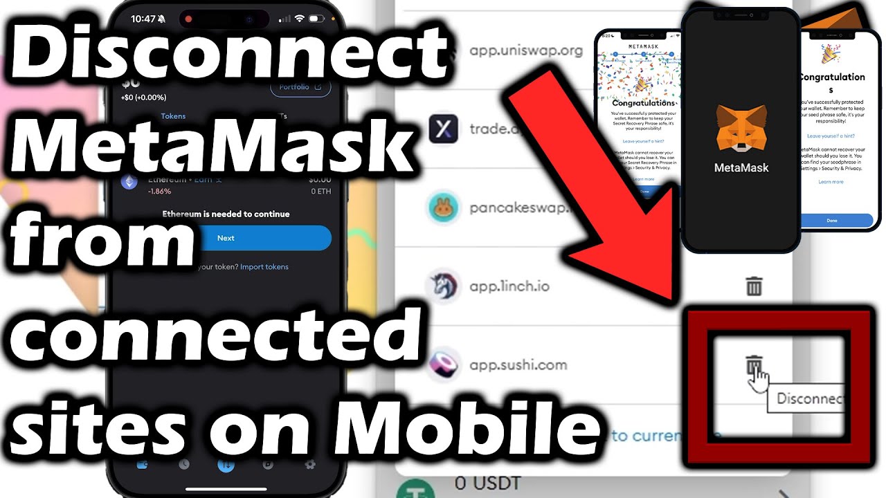 How to disconnect MetaMask wallet from connected site on mobile | 2025