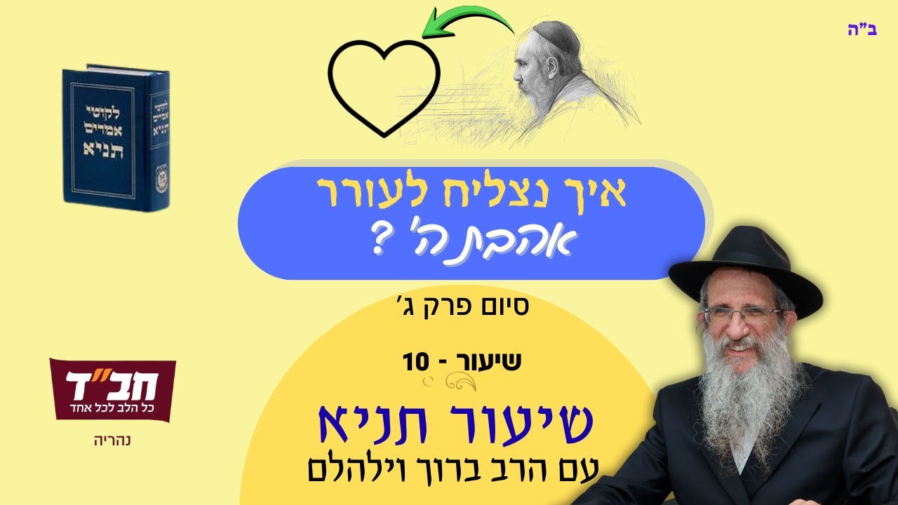 שיעור תניא סיום פרק ג' - אהבת ה' עם הרב ברוך וילהלם 10 #