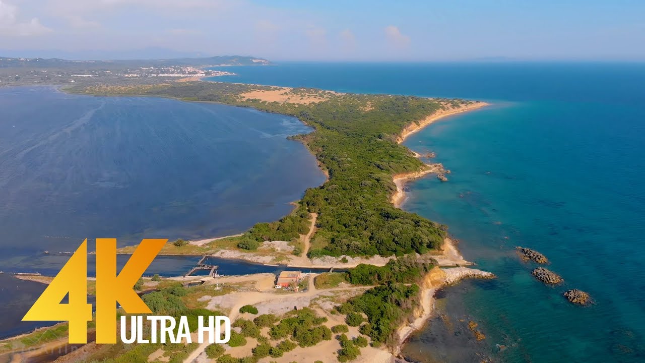4K Drone Footage - Bird's Eye View of CORFU Island - Ambient Drone Film