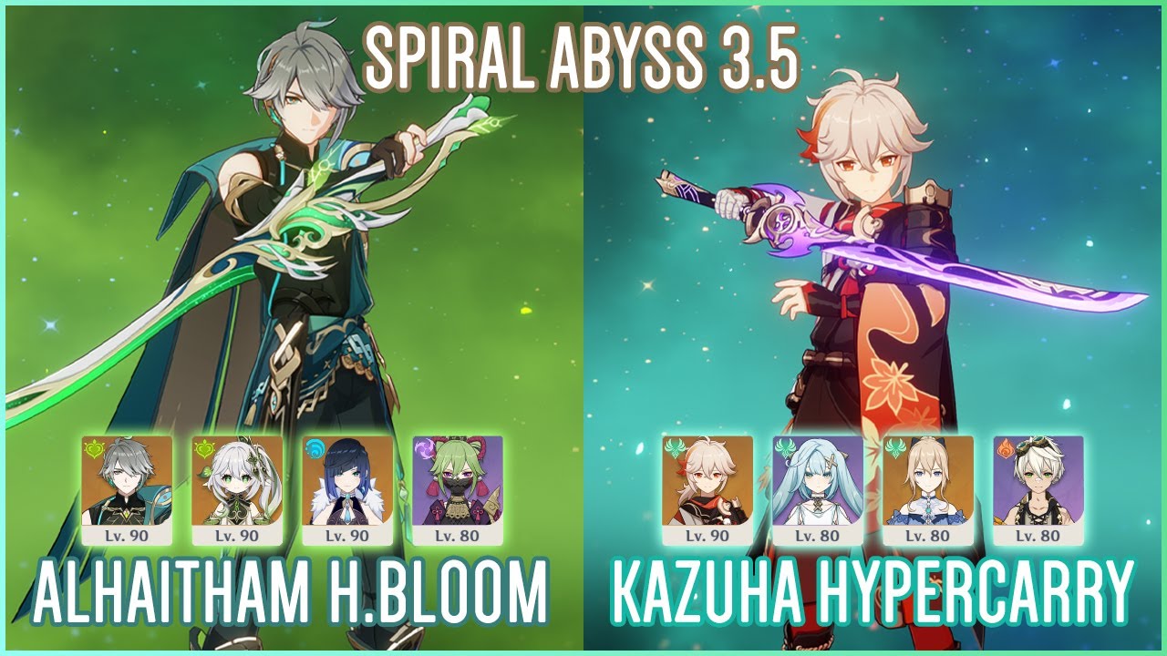 C1 Alhaitham Hyperbloom & C6 Kazuha Hypercarry | Spiral Abyss 3.5 | Genshin Impact